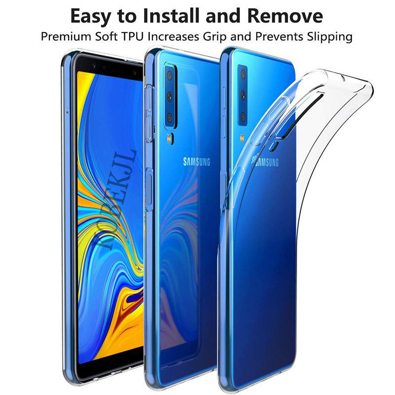 Ốp Lưng Samsung Galaxy A7 2018 Dẻo Trong Suốt Giá Rẻ chất liệu nhựa dẻo trong suốt cao cấp siêu mỏng. Chất liệu TPU chỉ mỏng 0.3 mm, mềm dẻo, có độ đàn hồi cao, có thể bóp lại, cuộn lại mà không biến dạng.